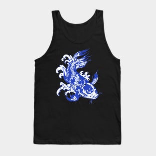 Koi Fish in Blue Tank Top